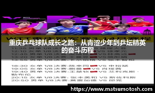 重庆乒乓球队成长之路：从青涩少年到乒坛精英的奋斗历程